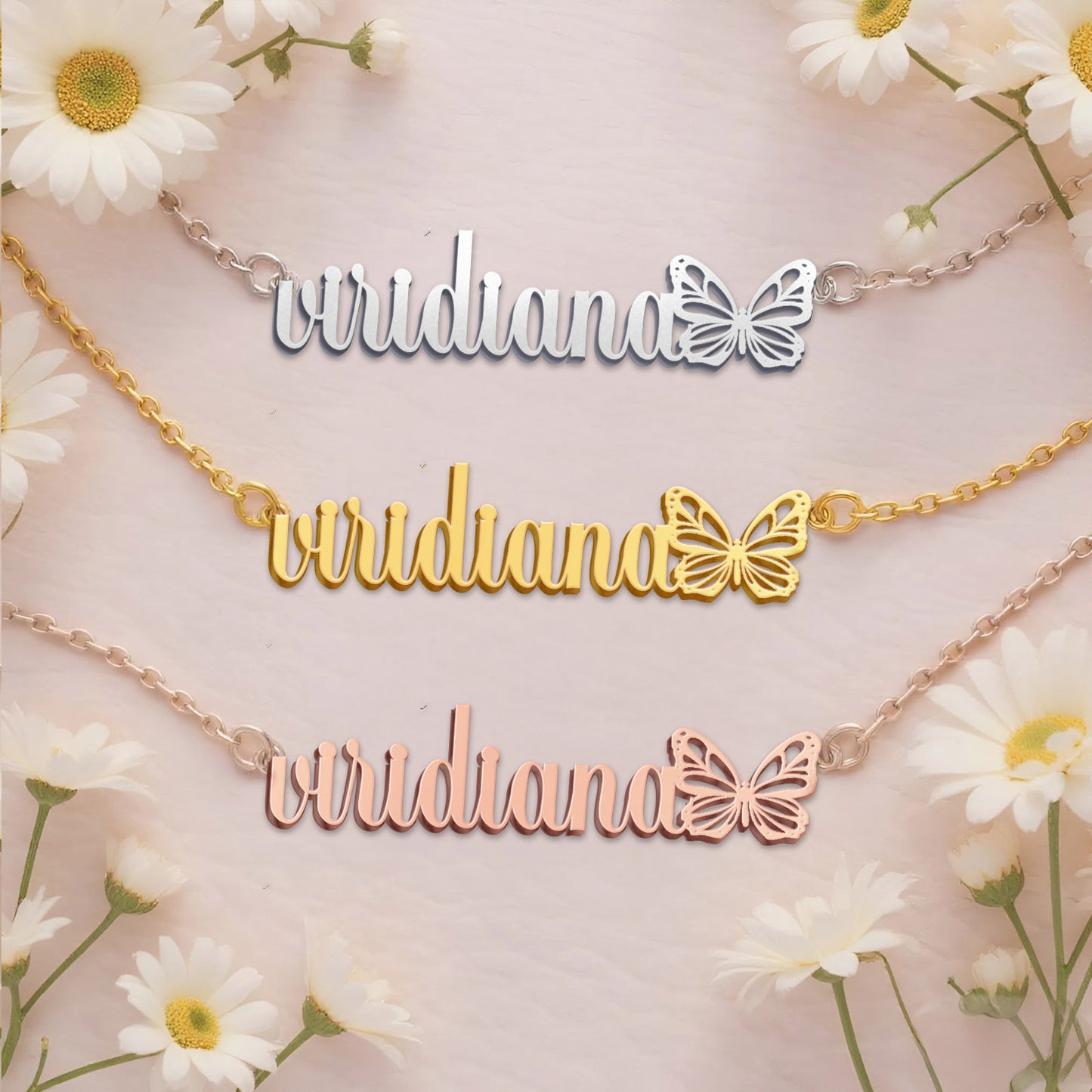 VIRIDIANA  TTX22 Personalized Name Necklace – Perfect Gift