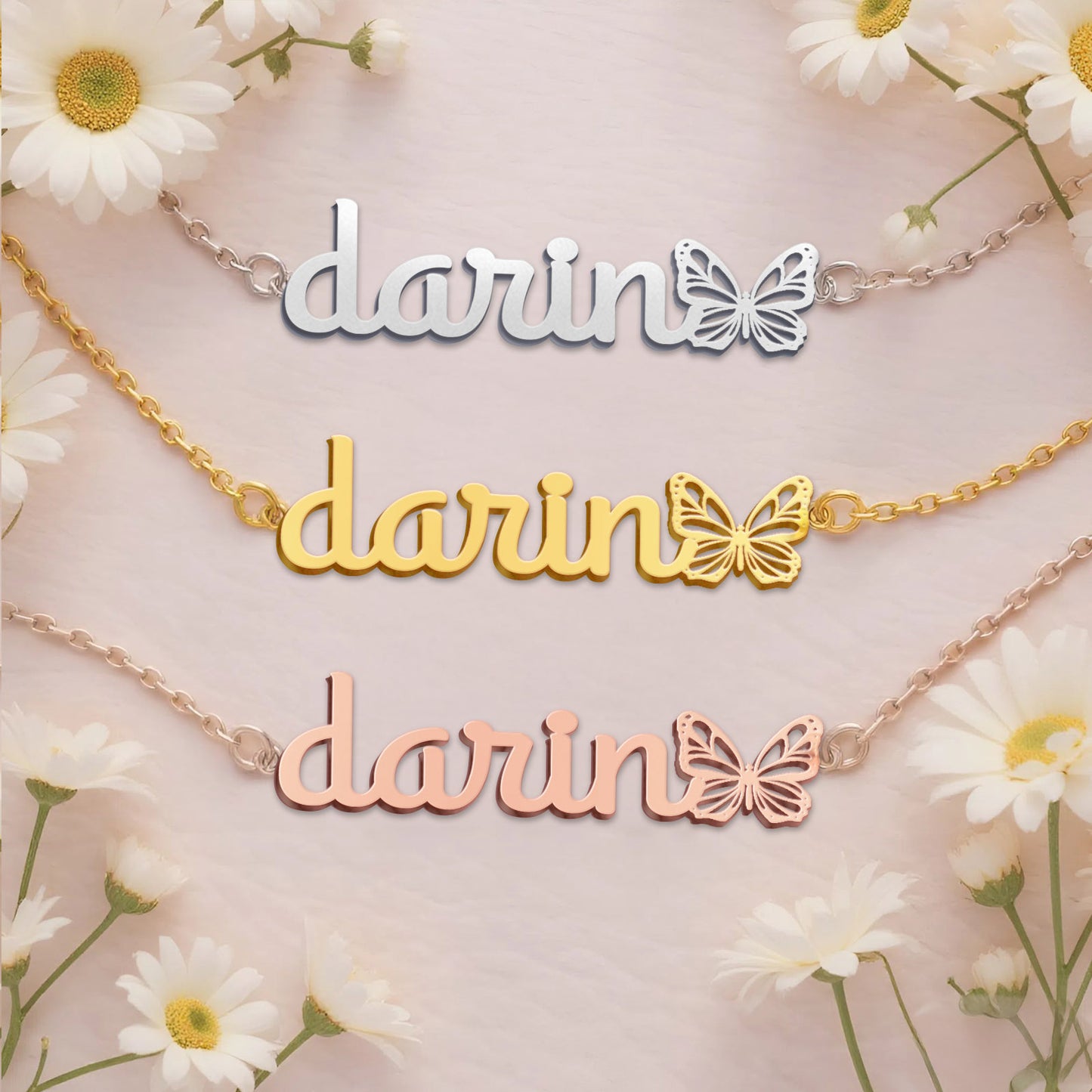 DARIN  TTL01 Personalized Name Necklace – Perfect Gift