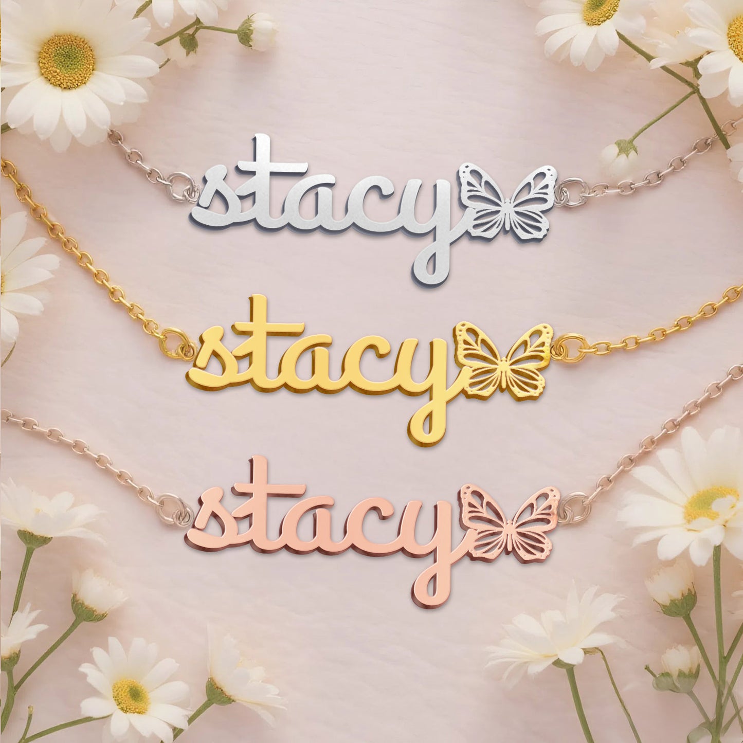 STACY  TTL01 Personalized Name Necklace – Perfect Gift