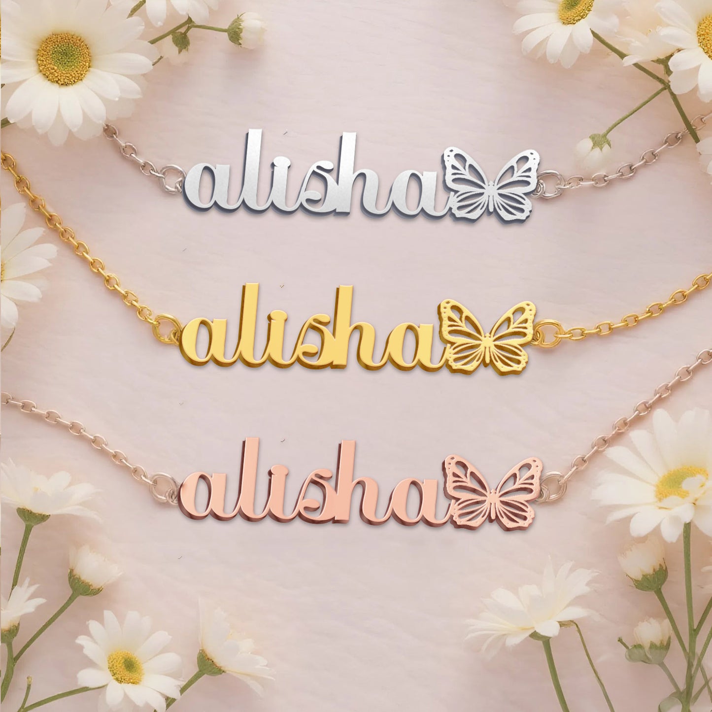 ALISHA  TTX22 Personalized Name Necklace – Perfect Gift