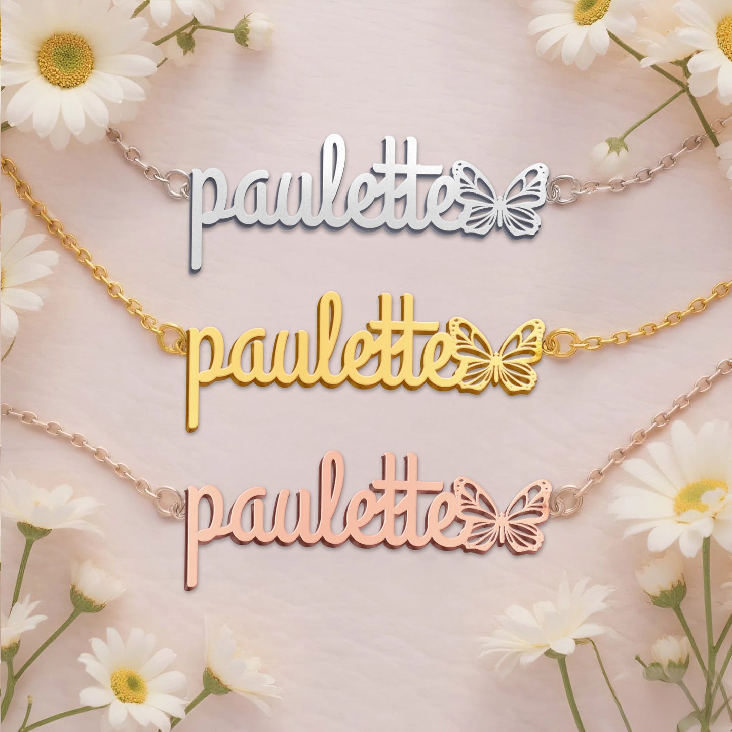 PAULETTE  TTL01 Personalized Name Necklace – Perfect Gift