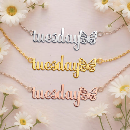 TUESDAY  TTX22 Personalized Name Necklace – Perfect Gift