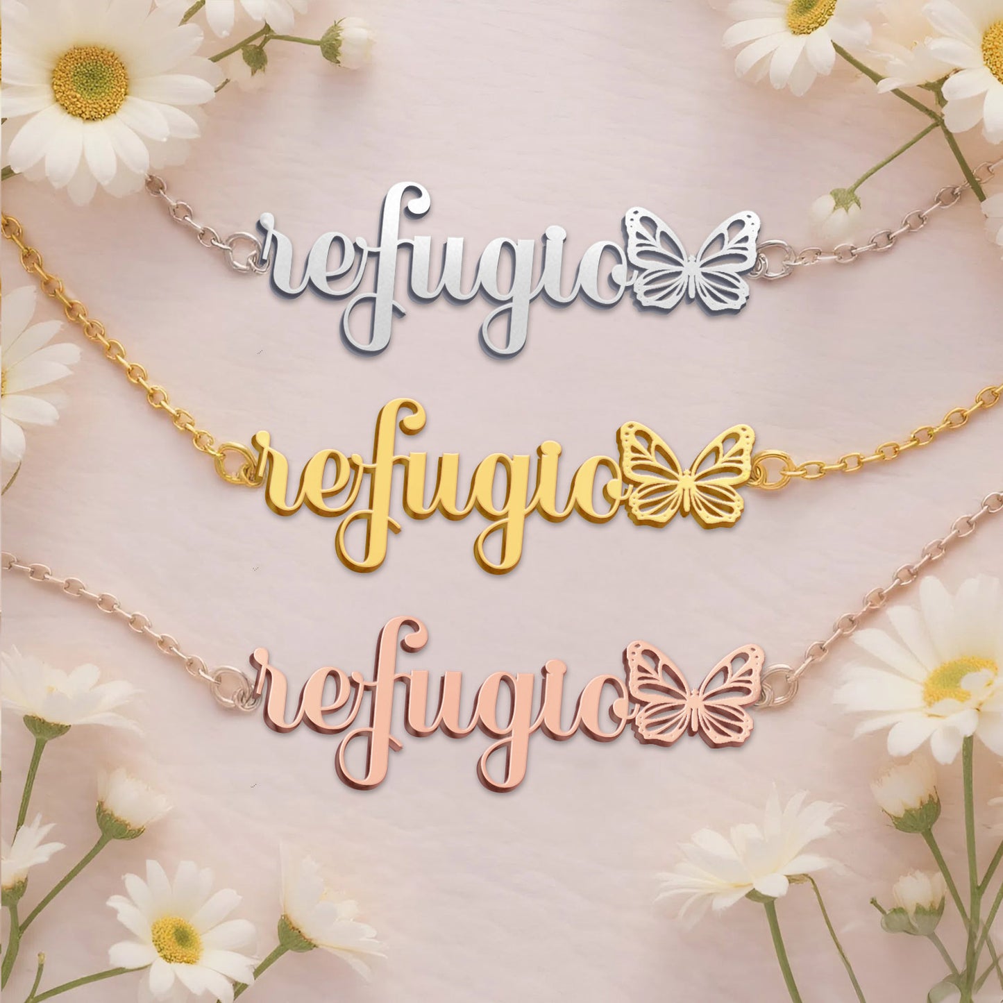 REFUGIO  TTX22 Personalized Name Necklace – Perfect Gift